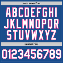 Load image into Gallery viewer, Custom Blue White-Pink Mesh Authentic Throwback Baseball Jersey