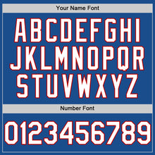 Load image into Gallery viewer, Custom Blue White-Red Mesh Authentic Throwback Baseball Jersey