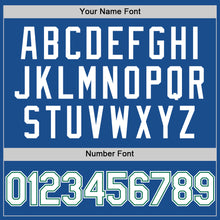 Load image into Gallery viewer, Custom Blue White-Kelly Green Mesh Authentic Throwback Baseball Jersey