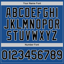 Load image into Gallery viewer, Custom Blue Black-White Mesh Authentic Throwback Baseball Jersey