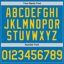 Load image into Gallery viewer, Custom Blue Yellow Authentic Baseball Jersey