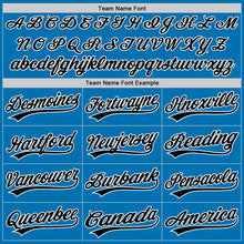 Load image into Gallery viewer, Custom Blue Black-White Authentic Baseball Jersey