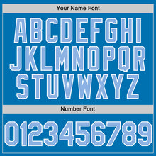 Load image into Gallery viewer, Custom Blue Light Blue-White Authentic Baseball Jersey