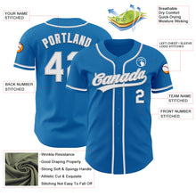 Load image into Gallery viewer, Custom Blue White-Gray Authentic Baseball Jersey