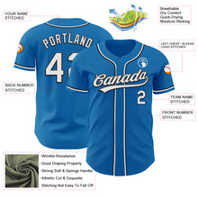 Load image into Gallery viewer, Custom Blue White-Black Authentic Baseball Jersey