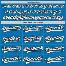 Load image into Gallery viewer, Custom Blue White-Black Authentic Baseball Jersey