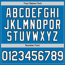 Load image into Gallery viewer, Custom Blue White-Black Authentic Baseball Jersey