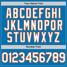 Load image into Gallery viewer, Custom Blue White-Orange Authentic Baseball Jersey