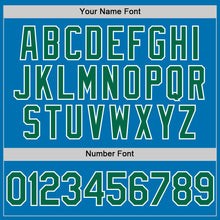 Load image into Gallery viewer, Custom Blue Kelly Green-White Authentic Baseball Jersey