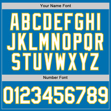 Load image into Gallery viewer, Custom Blue White-Yellow Authentic Baseball Jersey