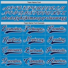 Load image into Gallery viewer, Custom Blue Navy-White Hockey Lace Neck Jersey