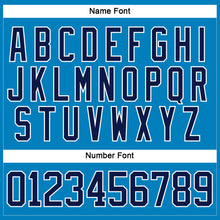 Load image into Gallery viewer, Custom Blue Navy-White Hockey Lace Neck Jersey