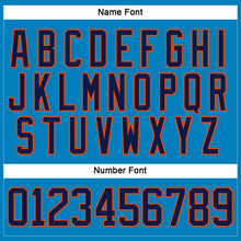 Load image into Gallery viewer, Custom Blue Navy-Orange Hockey Lace Neck Jersey