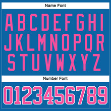 Load image into Gallery viewer, Custom Blue Pink-White Hockey Jersey