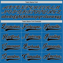 Load image into Gallery viewer, Custom Blue Black-Gray Hockey Jersey