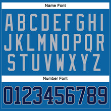 Load image into Gallery viewer, Custom Blue Navy-Gray Hockey Jersey