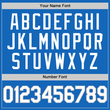 Load image into Gallery viewer, Custom Blue White-Gray Authentic Throwback Basketball Jersey