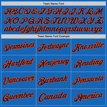 Load image into Gallery viewer, Custom Blue Navy-Orange Authentic Throwback Basketball Jersey