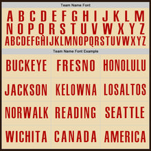 Load image into Gallery viewer, Custom Brown Cream-Red Authentic Baseball Jersey