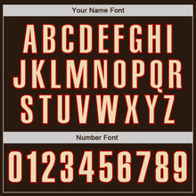 Load image into Gallery viewer, Custom Brown Cream-Red Authentic Baseball Jersey