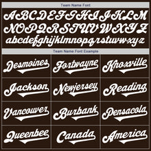 Load image into Gallery viewer, Custom Brown White Authentic Baseball Jersey