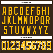 Load image into Gallery viewer, Custom Brown Gold-White Hockey Jersey