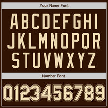 Load image into Gallery viewer, Custom Brown Cream Authentic Baseball Jersey