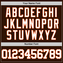 Load image into Gallery viewer, Custom Brown White-Orange Authentic Basketball Jersey