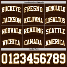 Load image into Gallery viewer, Custom Brown White-Old Gold Authentic Basketball Jersey