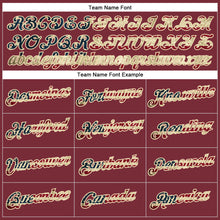 Load image into Gallery viewer, Custom Burgundy Vintage USA Flag-City Cream Performance T-Shirt