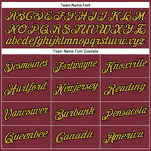 Load image into Gallery viewer, Custom Burgundy Old Gold-Black Performance T-Shirt