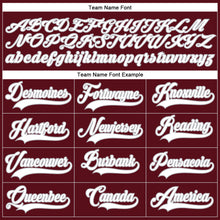 Load image into Gallery viewer, Custom Burgundy White-Gray Hockey Lace Neck Jersey