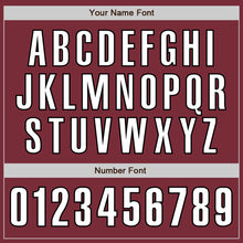 Load image into Gallery viewer, Custom Burgundy White-Black Authentic Baseball Jersey