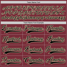 Load image into Gallery viewer, Custom Burgundy Black-Cream Hockey Lace Neck Jersey