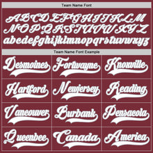 Load image into Gallery viewer, Custom Burgundy White-Gray Hockey Lace Neck Jersey