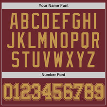 Load image into Gallery viewer, Custom Burgundy Old Gold Authentic Basketball Jersey