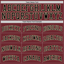 Load image into Gallery viewer, Custom Burgundy Black-Cream Authentic Basketball Jersey