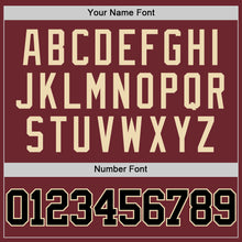 Load image into Gallery viewer, Custom Burgundy Black-Cream Authentic Basketball Jersey
