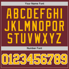 Load image into Gallery viewer, Custom Burgundy Gold-White Authentic Basketball Jersey