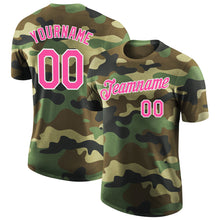 Load image into Gallery viewer, Custom Camo Pink-White Performance Salute To Service T-Shirt