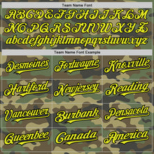 Load image into Gallery viewer, Custom Camo Neon Yellow-Black Authentic Salute To Service Baseball Jersey