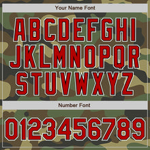 Load image into Gallery viewer, Custom Camo Red-Black Authentic Salute To Service Baseball Jersey