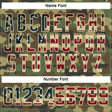 Load image into Gallery viewer, Custom Camo Vintage USA Flag Cream-Black Salute To Service Hockey Lace Neck Jersey