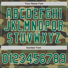 Load image into Gallery viewer, Custom Camo Kelly Green-White Authentic Salute To Service Baseball Jersey