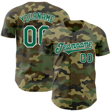Load image into Gallery viewer, Custom Camo Kelly Green-White Authentic Salute To Service Baseball Jersey