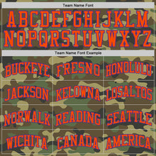 Load image into Gallery viewer, Custom Camo Purple-Orange Authentic Salute To Service Basketball Jersey