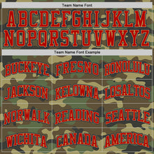 Load image into Gallery viewer, Custom Camo Navy Old Gold-Red Authentic Salute To Service Basketball Jersey