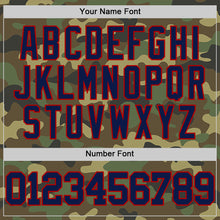 Load image into Gallery viewer, Custom Camo Navy-Red Authentic Salute To Service Basketball Jersey