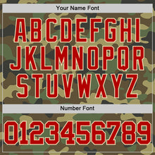 Load image into Gallery viewer, Custom Camo Red-Cream Authentic Salute To Service Basketball Jersey