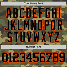 Load image into Gallery viewer, Custom Camo Black-Orange Authentic Salute To Service Basketball Jersey